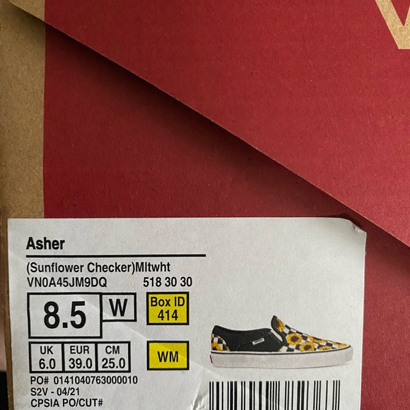 ❌SOLD❌ VANS | Asher Sunflower Checker Slip Ons 🌻 - Picture 6 of 6